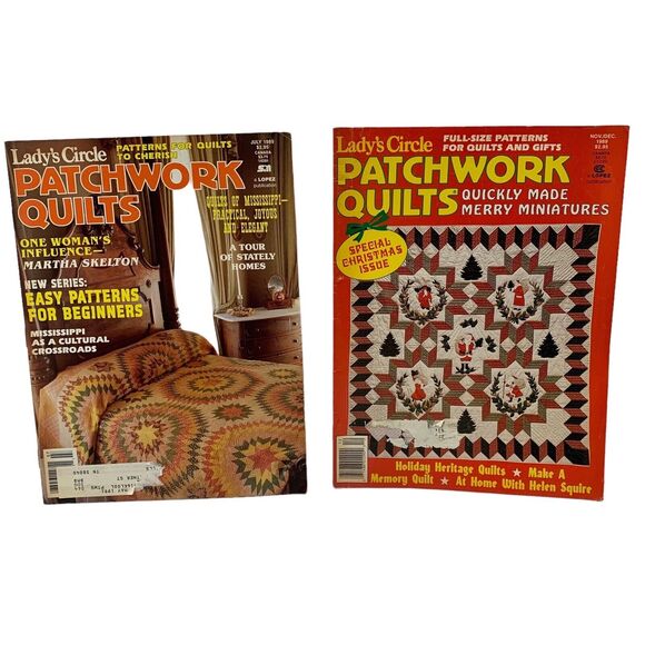 2 Lady's Circle Patchwork Quilts Magazines July & Nov/Dec 1989 Vtg Quilt Pattern - Picture 1 of 9